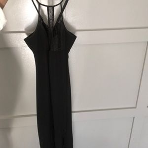 Sexy Black lace top Evening gown